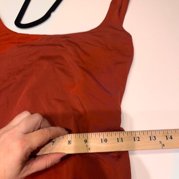 Kookai Burnt Orange Scoop Neck Bodycon Midi Dress Size 2 - Picture 7 of 8